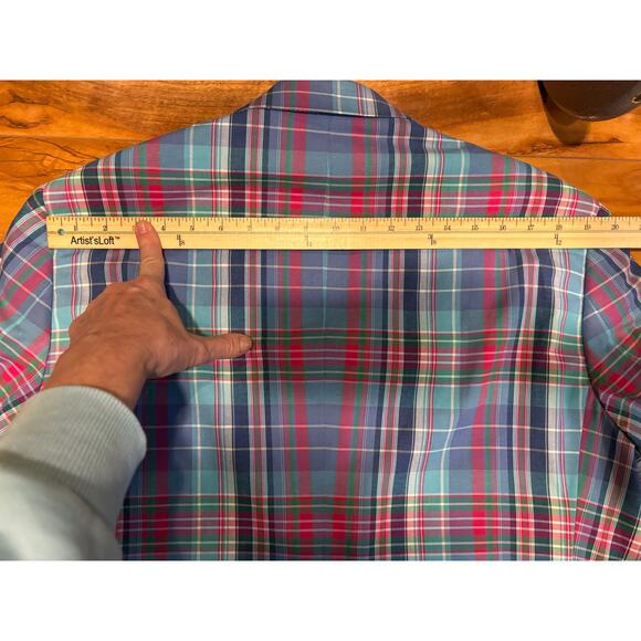 Saddlebred men’s plaid 2 button colorful blazer sport coat cotton men’s 44S - Picture 11 of 13